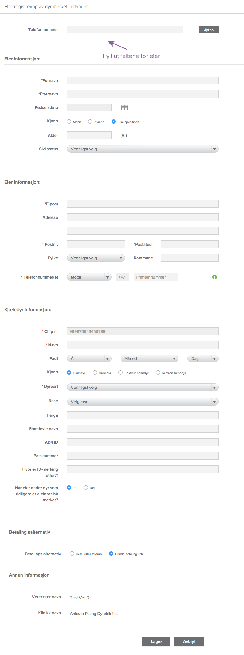Veterinær - hjelp med etterregistrering 3